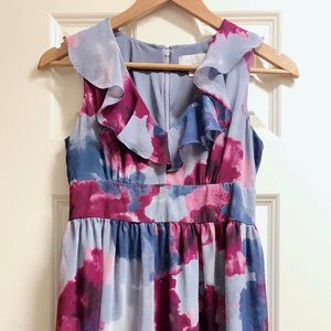 LOFT Purple/Blue Floral Dress